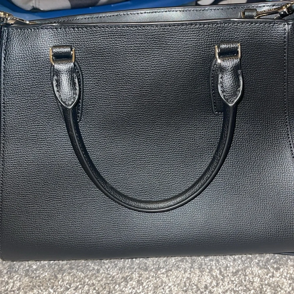 NEW black leather Kate Spade satchel two way bag - $399 retail - Picture 8 of 12
